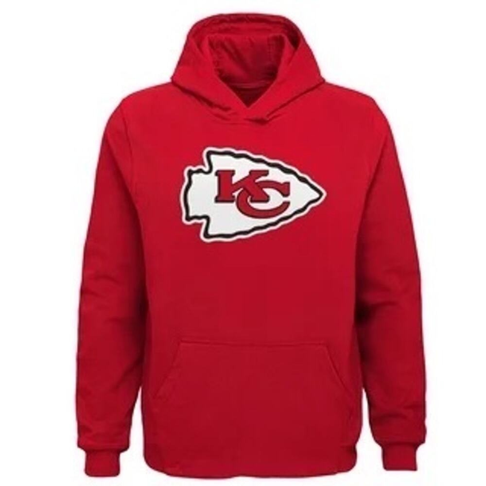 OTS Kansas City Chefs L Large Hoodie Sweatshirt NFL Football‎ Red Performance